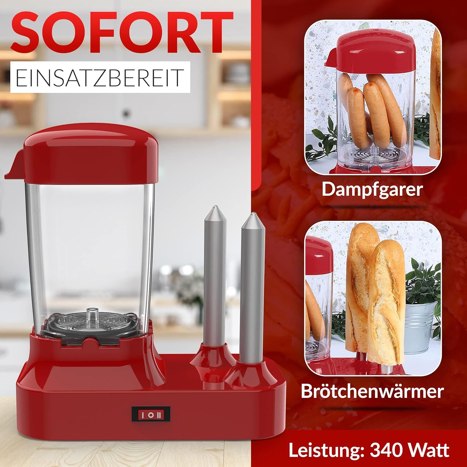 bmf-versand® Hot Dog Maker