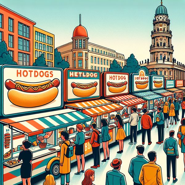 Berühmte Hotdog-Verkäufer in Berlin